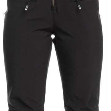 Roxy Women's Rideout Insulated Bib Pant 2024 - Black bib pants with a zippered fly and adjustable straps.