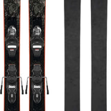 Rossignol Blackops Smasher Ski with Xpress 10 GW Ski Bindings 2021-2022 - A black ski with a marbled gray pattern on the top sheet.