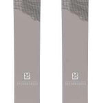Salomon Stance 84 Skis 2024 - Gray skis with a black stripe down the middle and an orange logo on top.
