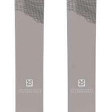 Salomon Stance 84 Skis 2024 - Gray skis with a black stripe down the middle and an orange logo on top.