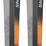 Salomon Stance 84 Skis 2024 - Black skis with white lettering and a gray stripe down the middle.