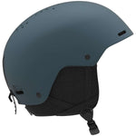 Salomon Brigade Helmet 2023 - A matte black helmet with a sleek, aerodynamic design and ventilation holes on top.