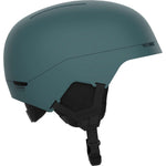 Salomon Brigade MIPS Helmet 2024 - A matte black helmet with a sleek, aerodynamic design and a prominent white logo on the front.