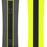 Salomon Dancehaul Grom Snowboard 2023 - A black snowboard with a white logo and yellow accents.