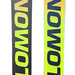 Salomon Depart 1.0 Ski 2026 - A black ski with a yellow logo on top and white text that reads "Depart" along the side.