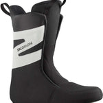 Salomon Dialogue Dual BOA Snowboard Boots 2024 - Black snowboard boots with a white logo on the side and silver BOA dials.