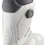 Salomon Dialogue Dual BOA Snowboard Boots 2024 - White boots with gray accents and a black BOA dial on the side.