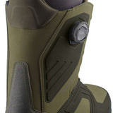 Salomon Dialogue Dual BOA Snowboard Boots 2024 - A pair of olive green snowboard boots with a black sole and laces.