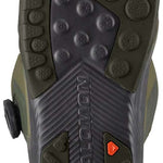 Salomon Dialogue Dual BOA Snowboard Boots 2024 - Black boots with a textured rubber sole and silver BOA dials on the side.