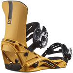 Salomon District Snowboard Binding 2022-2023 - A black and silver snowboard binding with a sleek, modern design.