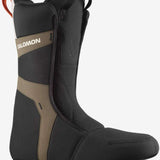Salomon Echo Dual Boa Snowboard Boot 2023 - A black snowboard boot with a tan stripe and white lettering on the side.