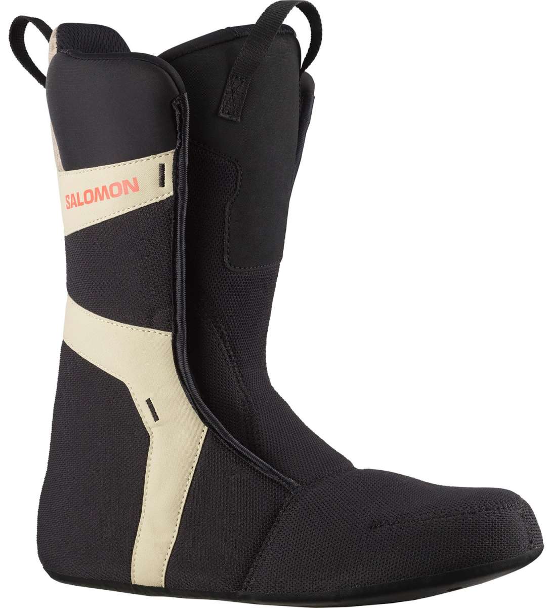 Salomon Echo Dual BOA Snowboard Boot 2024 - A black snowboard boot with a white logo on the side and a silver buckle.