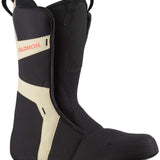 Salomon Echo Dual BOA Wide Snowboard Boots 2024 - Black boots with a white logo on the side and black laces.