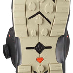 Salomon Echo Dual BOA Wide Snowboard Boots 2024 - Black snowboard boots with a textured rubber outsole and black laces.