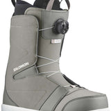 Salomon Faction BOA Snowboard Boots 2024 - A pair of gray snowboard boots with a black BOA dial on the side.