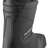 Salomon Faction BOA Snowboard Boots 2024 - A pair of black snowboard boots with a white sole and laces, featuring a BOA closure system on the side.