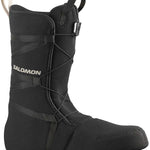 Salomon Faction BOA Snowboard Boots 2024 - Black snowboard boots with white logo on side and black laces.