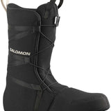 Salomon Faction BOA Snowboard Boots 2024 - Black snowboard boots with white logo on side and black laces.