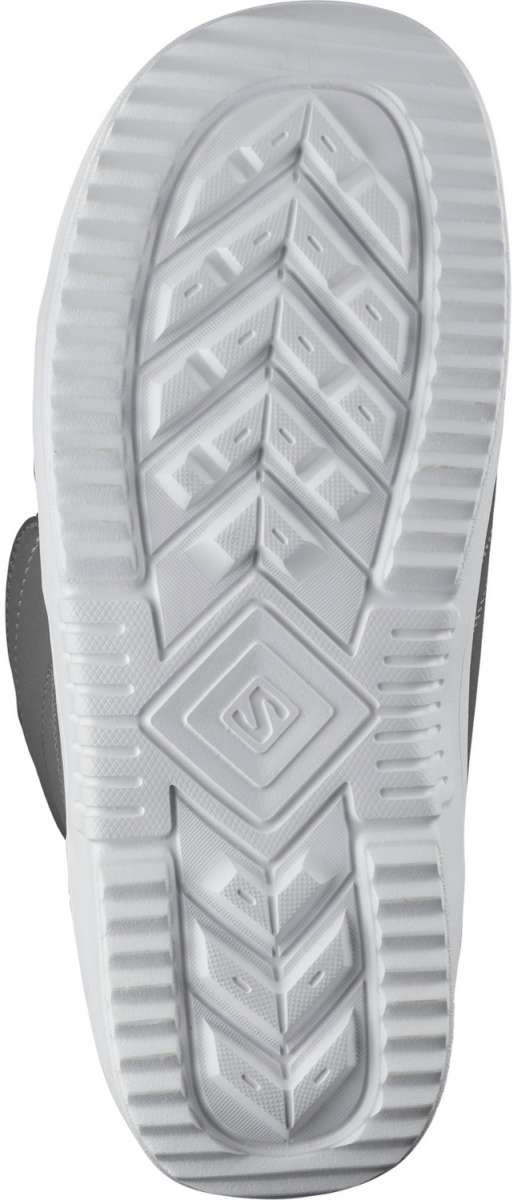 Salomon Faction BOA Snowboard Boots 2024 - White snowboard boots with a textured rubber outsole and black laces.