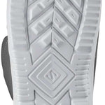 Salomon Faction BOA Snowboard Boots 2024 - White snowboard boots with a textured rubber outsole and black laces.