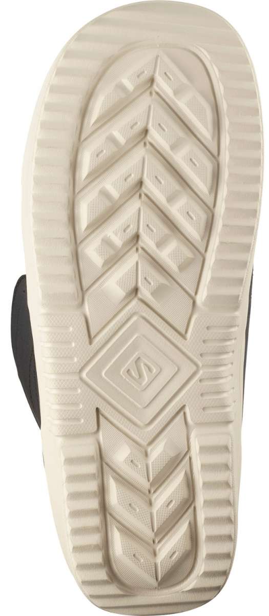 Salomon Faction BOA Snowboard Boots 2024 - White snowboard boots with a black logo on the heel of one boot.