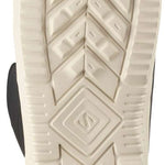 Salomon Faction BOA Snowboard Boots 2024 - White snowboard boots with a black logo on the heel of one boot.