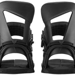 Salomon Hologram Snowboard Binding 2023 - Black bindings with a holographic pattern on the straps and buckles.