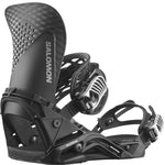 Salomon Hologram Snowboard Bindings 2024 - Black bindings with silver hardware and a textured pattern on the straps.