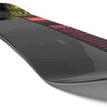 Salomon Huck Knife Pro Snowboard 2024 - Black snowboard with yellow and red graphics on top.