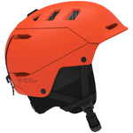 Salomon Husk Pro Helmet 2022 - A matte black helmet with a sleek, aerodynamic design and ventilation holes on top.