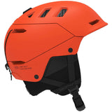 Salomon Husk Pro Helmet 2022 - A matte black helmet with a sleek, aerodynamic design and ventilation holes on top.
