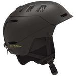 Salomon Husk Pro Helmet 2022 - Matte black helmet with ventilation grills on top and a strap at the back.