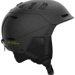 Salomon Husk Pro Helmet 2023 - Matte black helmet with ventilation holes on top and a strap at the back.