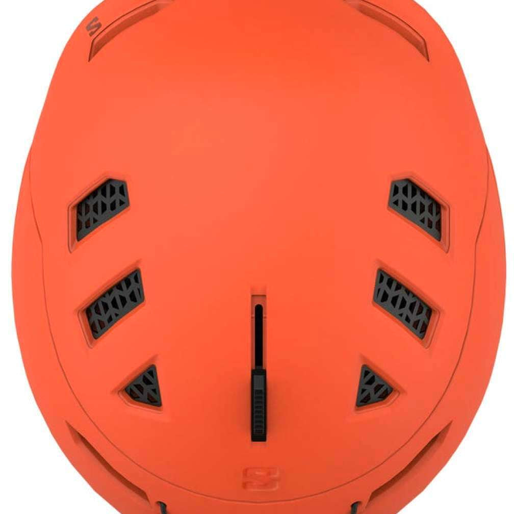 Salomon Husk Pro Helmet 2023 - Matte black helmet with a sleek, aerodynamic design and ventilation system visible on top.