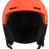Salomon Husk Pro Helmet 2023 - A matte black helmet with a sleek, aerodynamic design and ventilation holes on top.