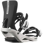 Salomon Junior's Rhythm Bindings 2024 - Black bindings with silver buckles and straps on a white background.