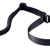 Salomon Junior's Team Snowboard Package 2024 - A black snowboard with a blue logo on top, lying flat on a white background.