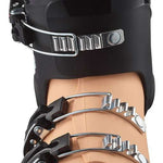 Salomon Junior's T2 RT Ski Boots 2026 - Black ski boots with silver buckles and straps.