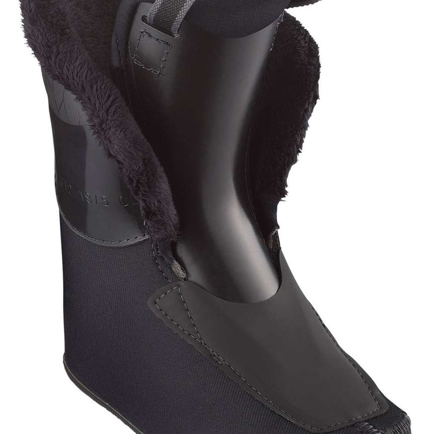 Salomon Junior's T2 RT Ski Boots 2026 - Black ski boots with a shiny, smooth surface and a textured rubber sole.