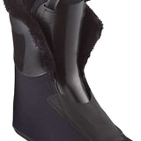 Salomon Junior's T3 RT Ski Boots 2024 - Black ski boots with a shiny, reflective material on the toe and heel areas.