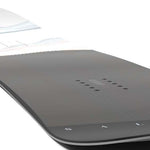 Salomon Women's Bellevue Snowboard 2024 - A black snowboard with a white stripe on top and a subtle pattern of thin, darker lines.