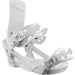 Salomon Women's Nesta Snowboard Binding 2023 - A white snowboard binding with a textured strap and a small logo on the side.