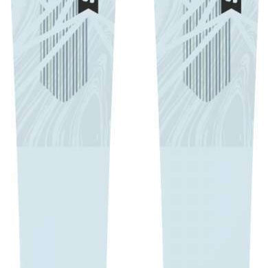 Salomon Women's QST Lux 92 Flat Ski 2023 - White ski with black and purple logo on top.