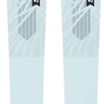 Salomon Women's QST Lux 92 Flat Ski 2023 - A white ski with a black logo and purple accents.