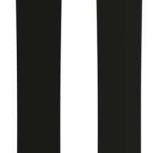 Salomon Women's QST Lux 92 Flat Ski 2023 - A black ski with a pink logo on top and a mountain graphic in a box below it.