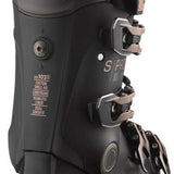 Salomon Women's S/Pro HV 100 Ski Boots 2024 - Black ski boots with silver buckles and straps.