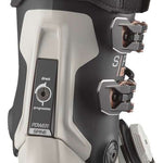 Salomon Women's S/Pro Supra BOA 105 Ski Boots 2024 - Black ski boots with silver buckles and a white logo on the side.