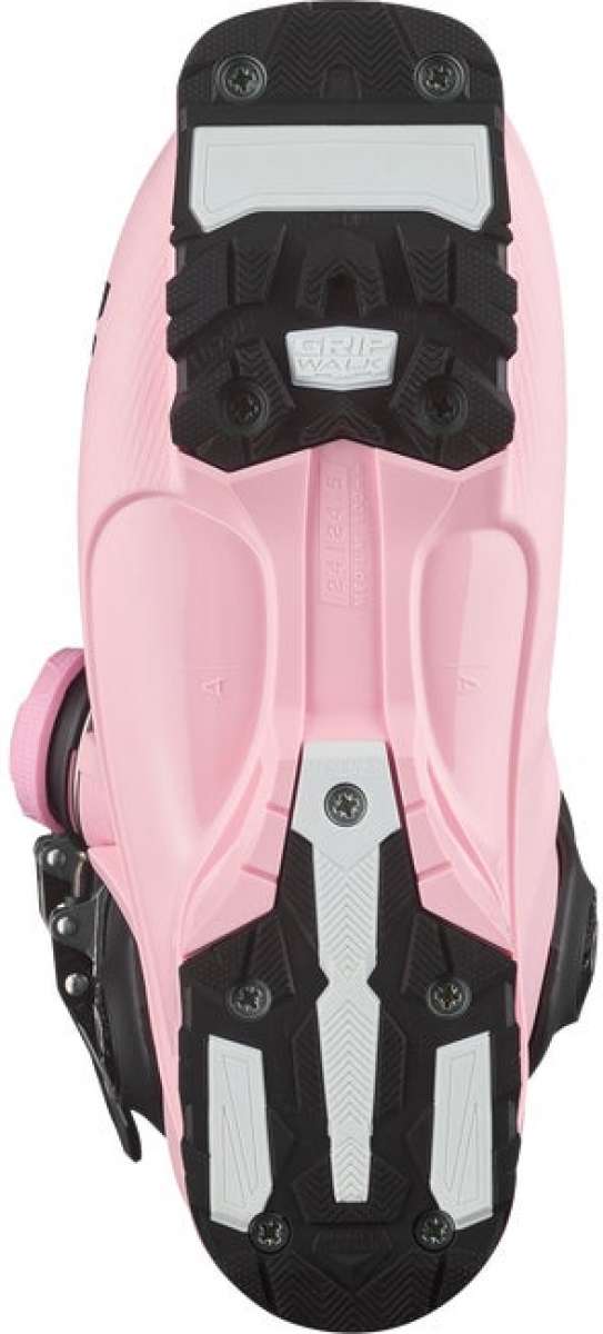 Salomon Women's S/Pro Supra BOA 105 Ski Boots 2024 - Black ski boot with a white logo on the side and silver buckles.