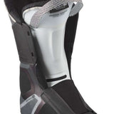 Salomon Women's S Pro Alpha 100 Boot 2024 - Black boot with white logo on top and silver hardware.