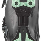 Salomon Women's Select HV 80 Ski Boots 2024 - Black ski boots with a textured, rubberized toe cap and silver buckles.